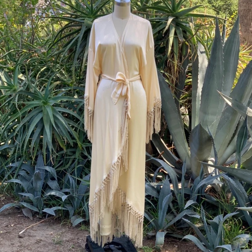 Vintage Ivory Bride Bridal Robe